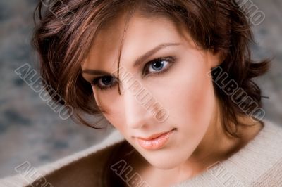 Portrait of a beautiful young tall woman