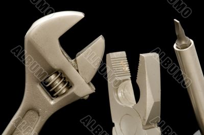 Tool on black close up