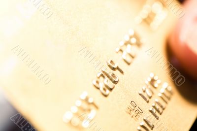 Close-up of card