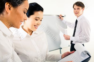 Discussing plan