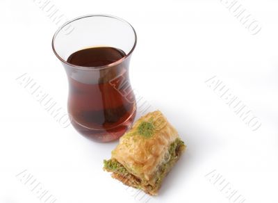 Turkish tea and baklava