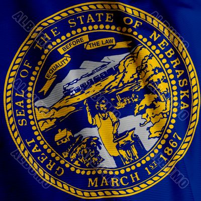 Nebraska Flag Closeup