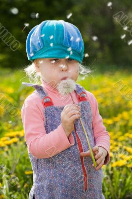 girl with dandelion