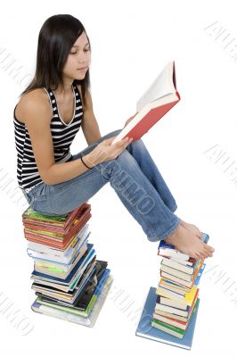 Girls read book