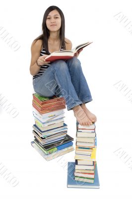 Girls read book