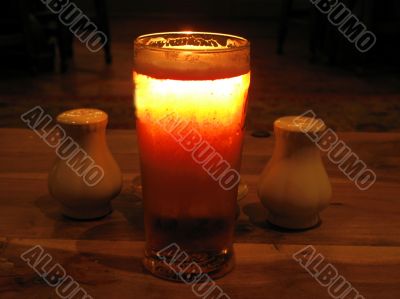 Beer and candle
