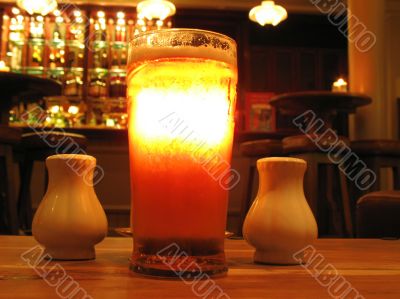 Beer and candle