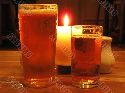 Beer and candle