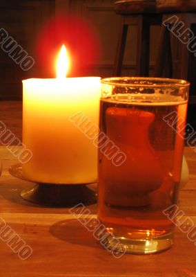 Beer and candle