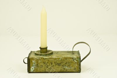 Green Antique Candle Holder