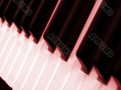 Red tinted keyboard