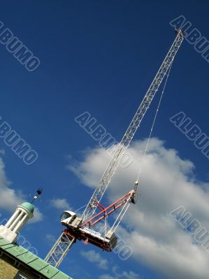 Construction site and crane