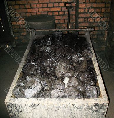 An old coal trolley