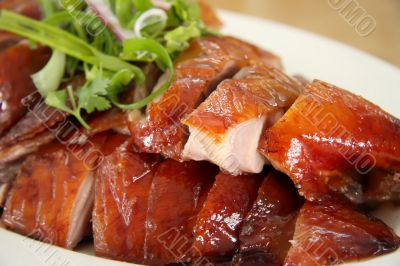 Roast duck slices