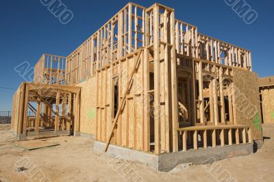 Construction Home Framing Abstract