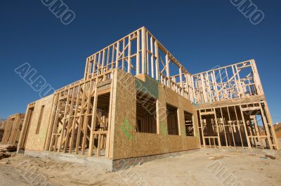 Construction Home Framing Abstract