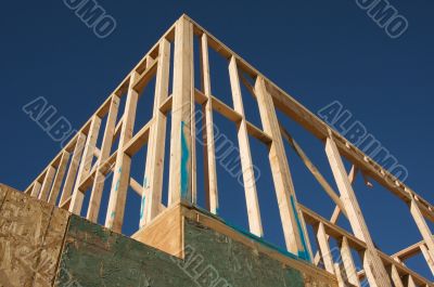 Construction Home Framing Abstract