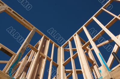 Construction Home Framing Abstract