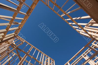 Construction Home Framing Abstract
