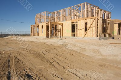 Construction Home Framing Abstract