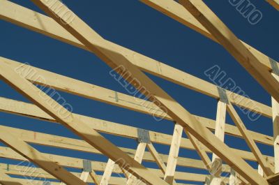 Construction Home Framing Abstract