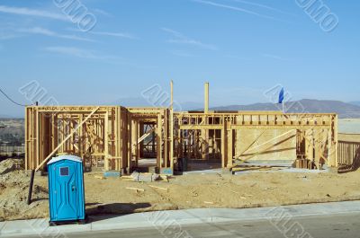 Construction Home Framing Abstract