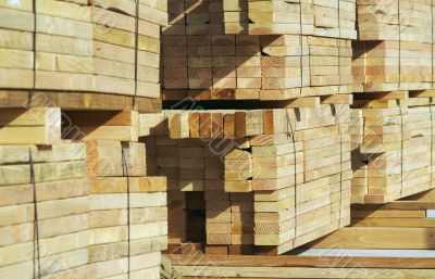 Stack of Construction Wood