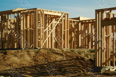 Construction Home Framing Abstract