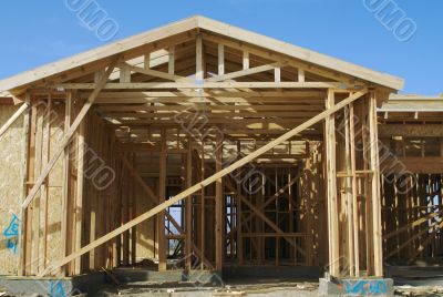 Construction Home Framing Abstract