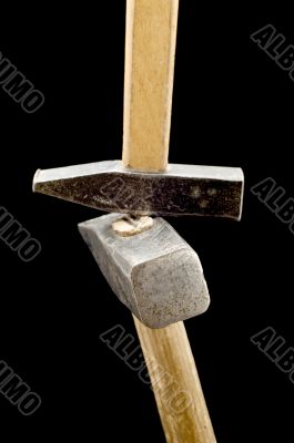 two wood hammer