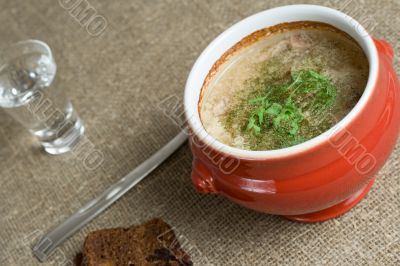 soup in a pot