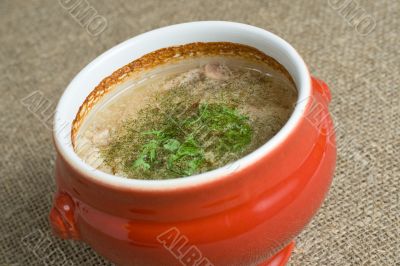 soup in a pot