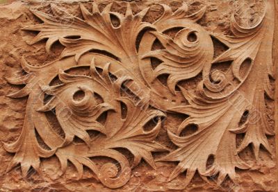 Ornate Wall Stone Carving