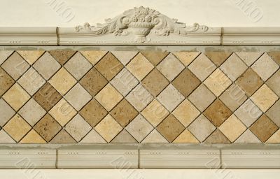 Ornate Tiled Blank Wall Sign