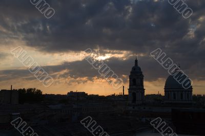 Saint-Petersburg`s roofs