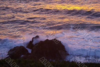 Corsica beach in the evening