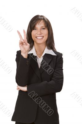 Happy businesswoman