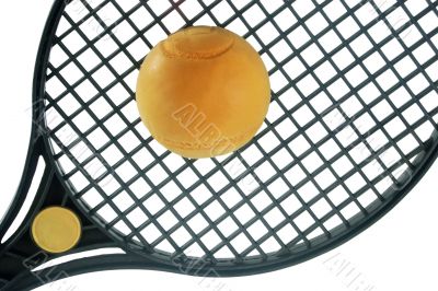 Tennis racket in detail