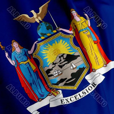 New York Flag Closeup