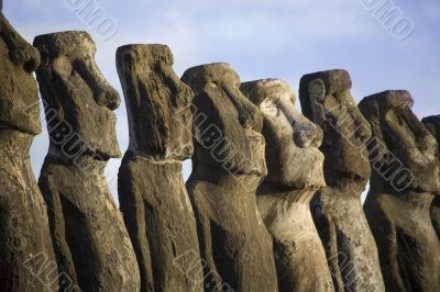 statues at easter island