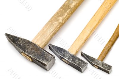 Three hammer close up