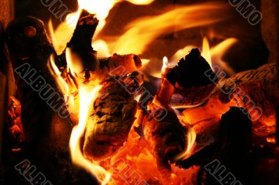 flame of campfire
