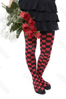 rose and funny stocking