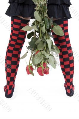 rose and funny stocking