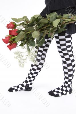 rose and funny stocking