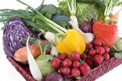 fresh vegetable in a basket