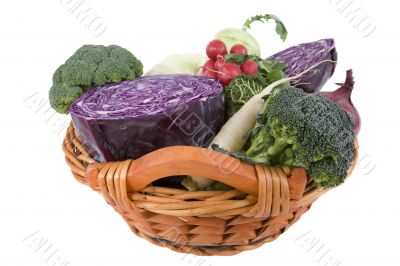 fresh vegetable in a basket