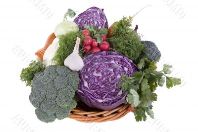 fresh vegetable in a basket