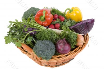 fresh vegetable in a basket