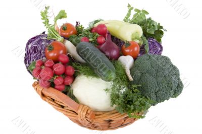 fresh vegetable in a basket